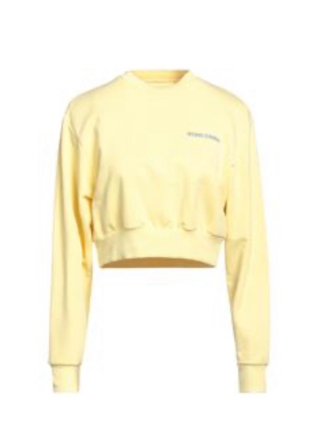 Opening Ceremony - “Authentic” “New” Pale Yellow Cropped Crewneck Sweatshirt